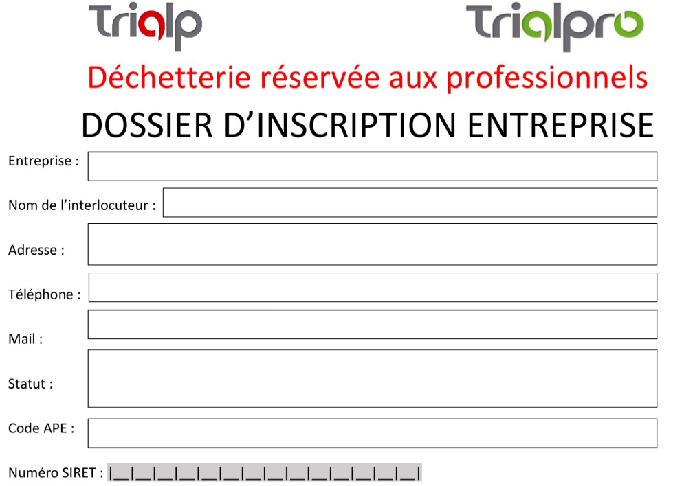 Télécharger le dossier d'inscription entreprise